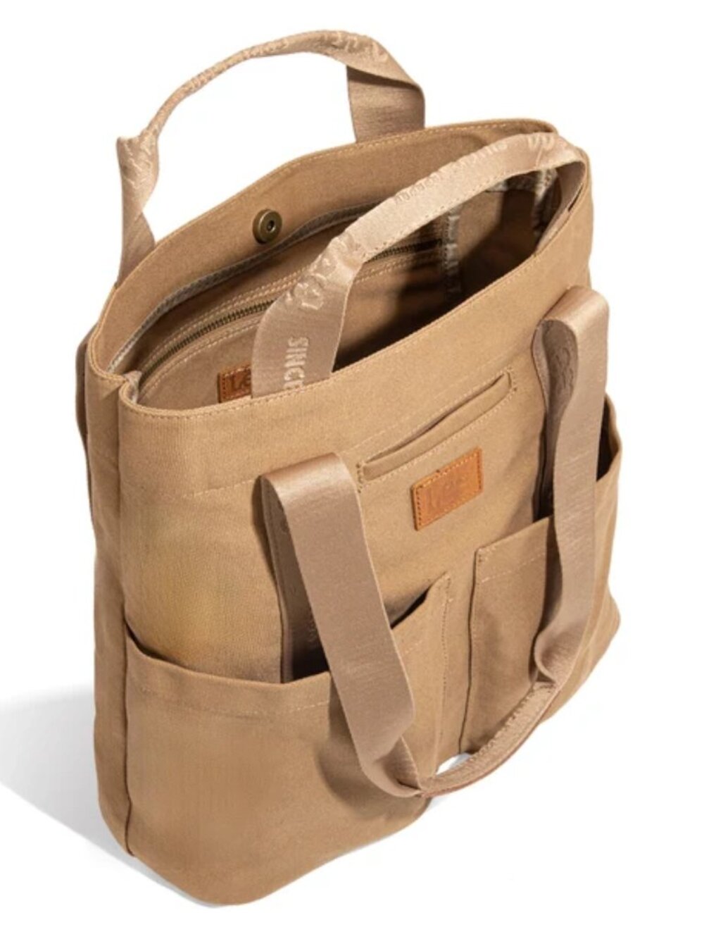 Montana West x Lee Large Canvas Tote Bag for Women Khaki - Picture 2 of 6